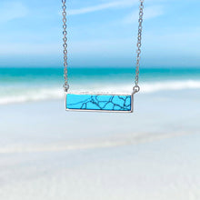 Load image into Gallery viewer, Classic Turquoise Bar Necklace