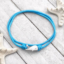 Load image into Gallery viewer, Blue Rope Whale Bracelet