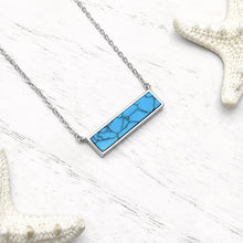 Load image into Gallery viewer, Classic Turquoise Bar Necklace