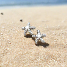 Load image into Gallery viewer, Dainty Pearl Starfish Stud Earrings