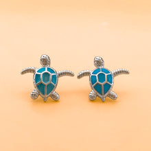 Load image into Gallery viewer, Enamel Sea Turtle Studs