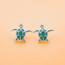 Load image into Gallery viewer, Enamel Sea Turtle Studs