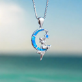 Opal Moon Mermaid Necklace