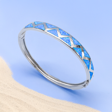 Load image into Gallery viewer, Opal Aztec Hoop Bracelet
