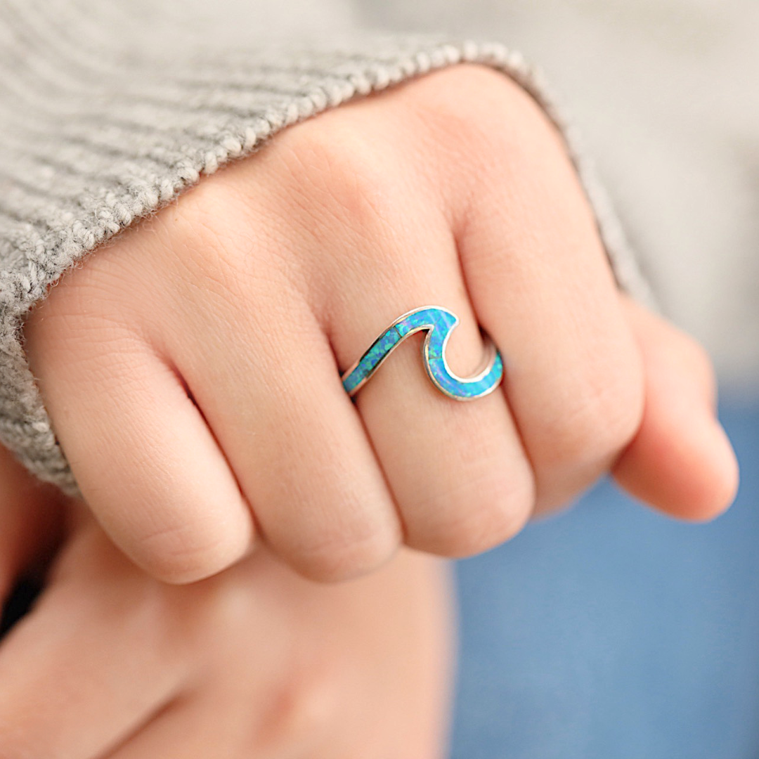 Opal Wave Ring