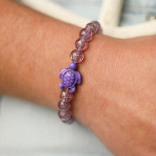 Load image into Gallery viewer, Glowing Glass Bead Sea Turtle Bracelet - GoBeachy