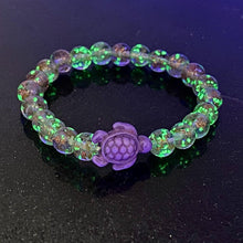 Load image into Gallery viewer, Glowing Glass Bead Sea Turtle Bracelet - GoBeachy