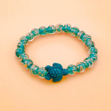 Load image into Gallery viewer, Glowing Glass Bead Sea Turtle Bracelet - GoBeachy
