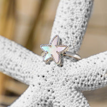 Load image into Gallery viewer, Mother of Pearl Starfish Ring - GoBeachy