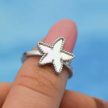 Load image into Gallery viewer, Mother of Pearl Starfish Ring - GoBeachy