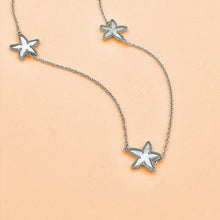 Load image into Gallery viewer, Mother of Pearl Trio Starfish Necklace (Slow Mover) 04092022 2:59pm - GoBeachy
