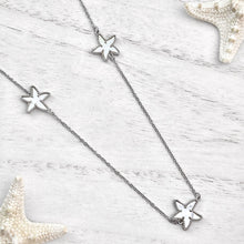 Load image into Gallery viewer, Mother of Pearl Trio Starfish Necklace (Slow Mover) 04092022 2:59pm - GoBeachy