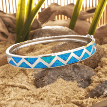 Load image into Gallery viewer, Opal Aztec Hoop Bracelet - GoBeachy