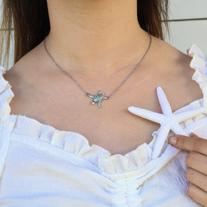 Turquoise Pebble Sea Turtle Necklace