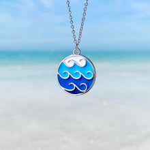 Load image into Gallery viewer, Enamel Trio Wave Necklace