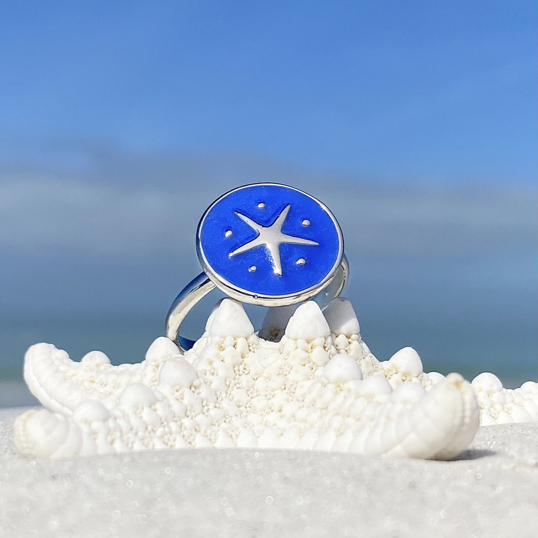 Enamel Starfish Ring