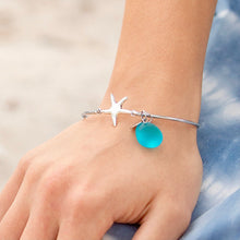 Load image into Gallery viewer, Starfish Sea Glass Charm Bracelet