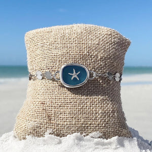 Starfish on Sea Glass Bracelet