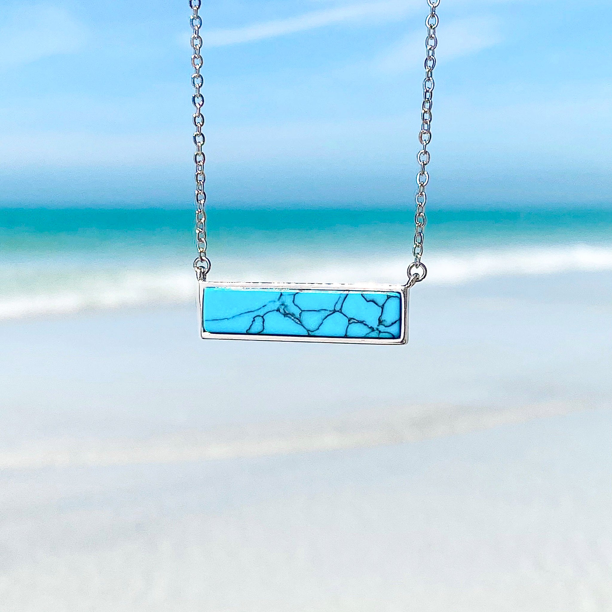 Classic Turquoise Bar Necklace