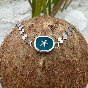 Starfish on Sea Glass Bracelet