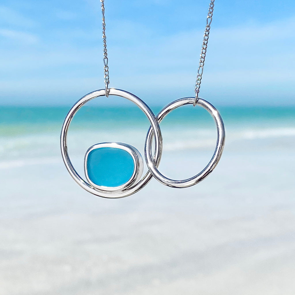 Abstract Double Circle Necklace