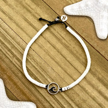 Load image into Gallery viewer, Black &amp; White Wave Anklet