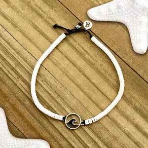 Black & White Wave Anklet