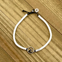 Load image into Gallery viewer, Black &amp; White Wave Anklet