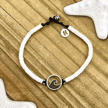 Load image into Gallery viewer, Black &amp; White Wave Bracelet