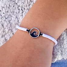 Load image into Gallery viewer, Black &amp; White Wave Bracelet