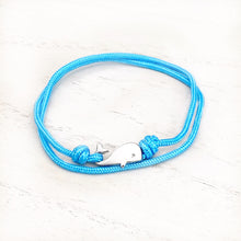 Load image into Gallery viewer, Blue Rope Whale Bracelet
