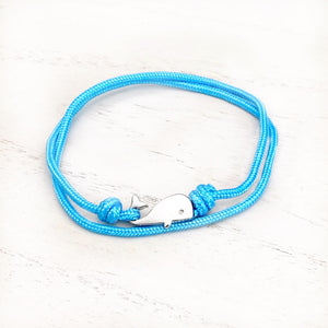 Blue Rope Whale Bracelet