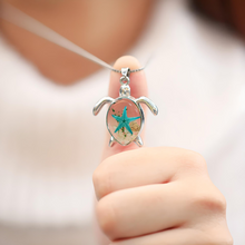 Load image into Gallery viewer, Deep in the Ocean Sea Turtle Necklace