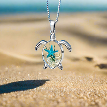 Load image into Gallery viewer, Deep in the Ocean Sea Turtle Necklace