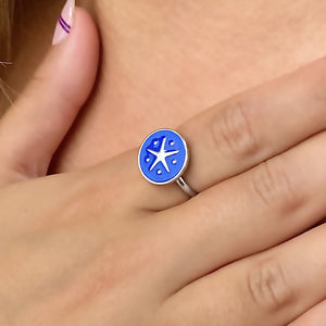 Enamel Starfish Ring