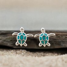 Load image into Gallery viewer, Enamel Sea Turtle Studs