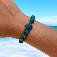 Load image into Gallery viewer, Granite Bead Sea Turtle Bracelet