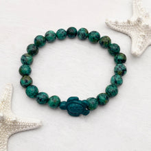 Load image into Gallery viewer, Granite Bead Sea Turtle Bracelet