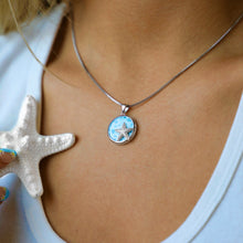 Load image into Gallery viewer, Larimar Starfish Circle Necklace