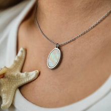 Load image into Gallery viewer, Mother of Pearl Oval Necklace