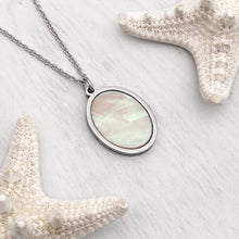 Load image into Gallery viewer, Mother of Pearl Oval Necklace