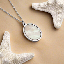 Load image into Gallery viewer, Mother of Pearl Oval Necklace