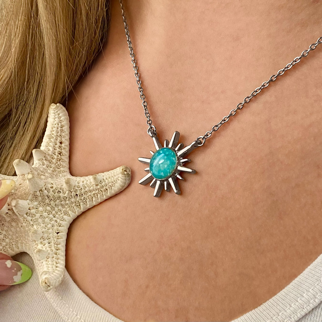 Ocean Treasure Sand Sunburst Necklace