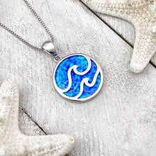 Load image into Gallery viewer, Opal Wave Circle Necklace