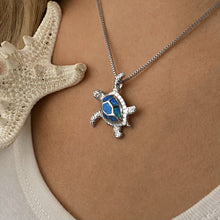 Load image into Gallery viewer, Opal Rising Sea Turtle Necklace