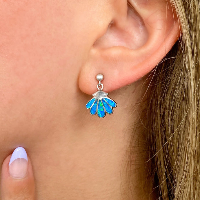 Opal Shell Stud Earrings