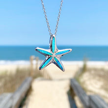 Load image into Gallery viewer, Opal Zircon Starfish Necklace