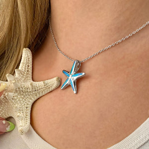 Opal Zircon Starfish Necklace