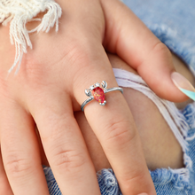 Load image into Gallery viewer, Opal Lobster Ring being shot up close while being worn on a finger.