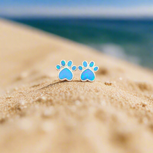 Load image into Gallery viewer, Opal Love Paw Studs